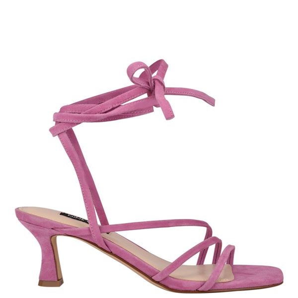 Nine West Agnes Ankle Wrap Pink Heeled Sandals | Ireland 83C78-9D55